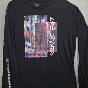 True Religion Shirt Large Long Sleeve Neon City